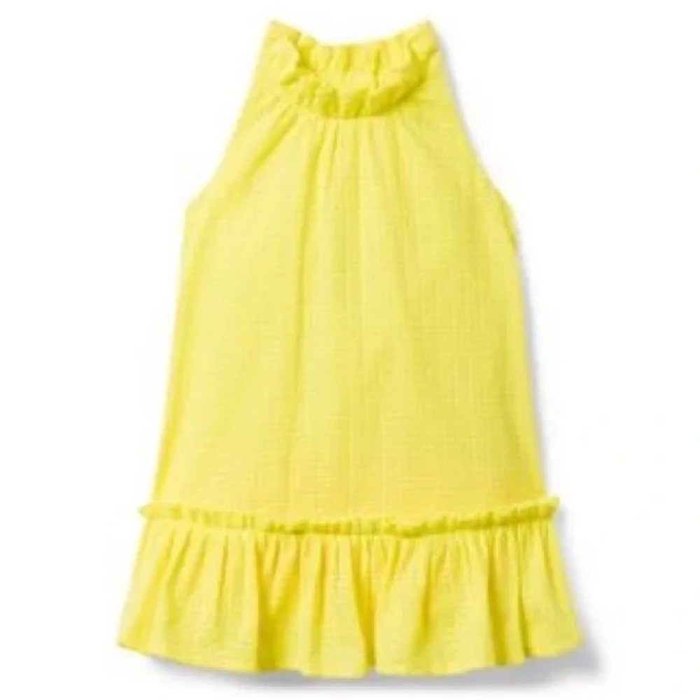 Janie and Jack Girls Yellow Halter Dress (3-6M)